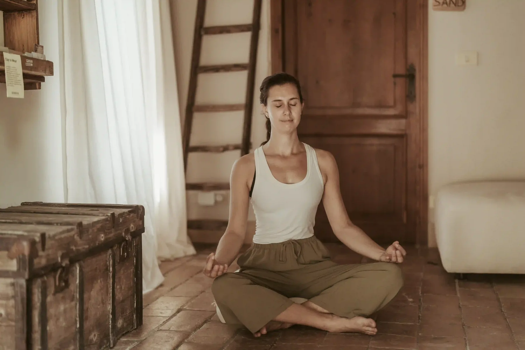 A calm seated yoga and mindfulness session