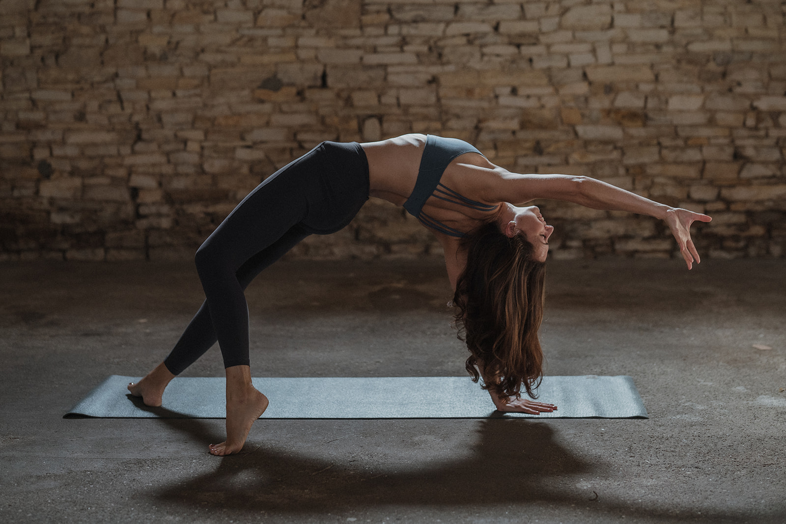 Katie teaching yoga at wellness retreat