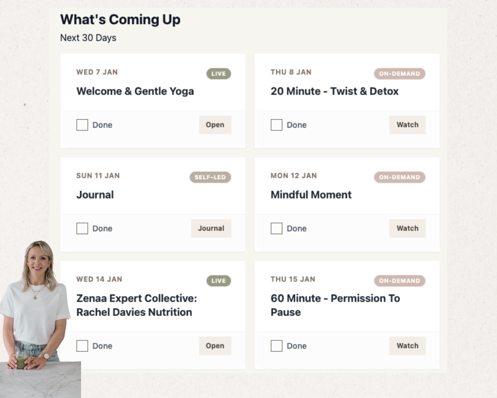 Zenaa Online Calendar Schedule