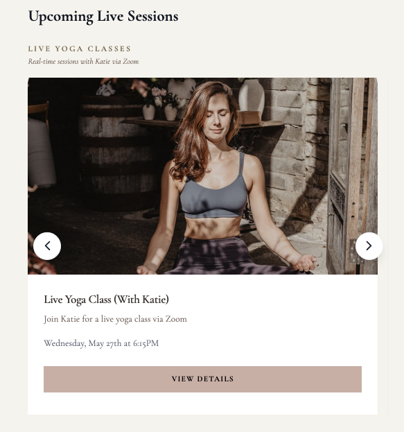 Zenaa Online platform: Yoga with Katie