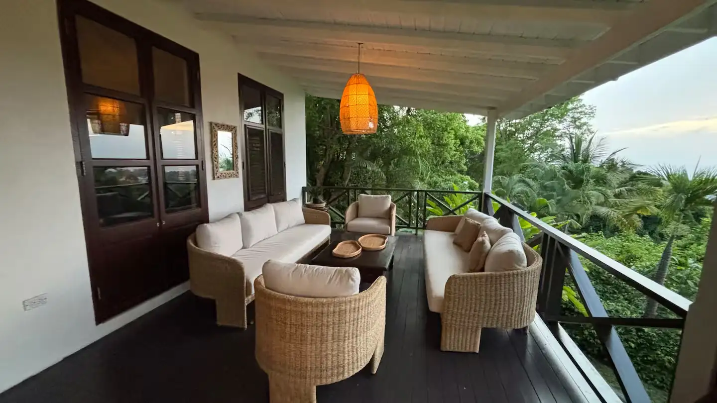 Beautifully appointed villa interior with island-chic design