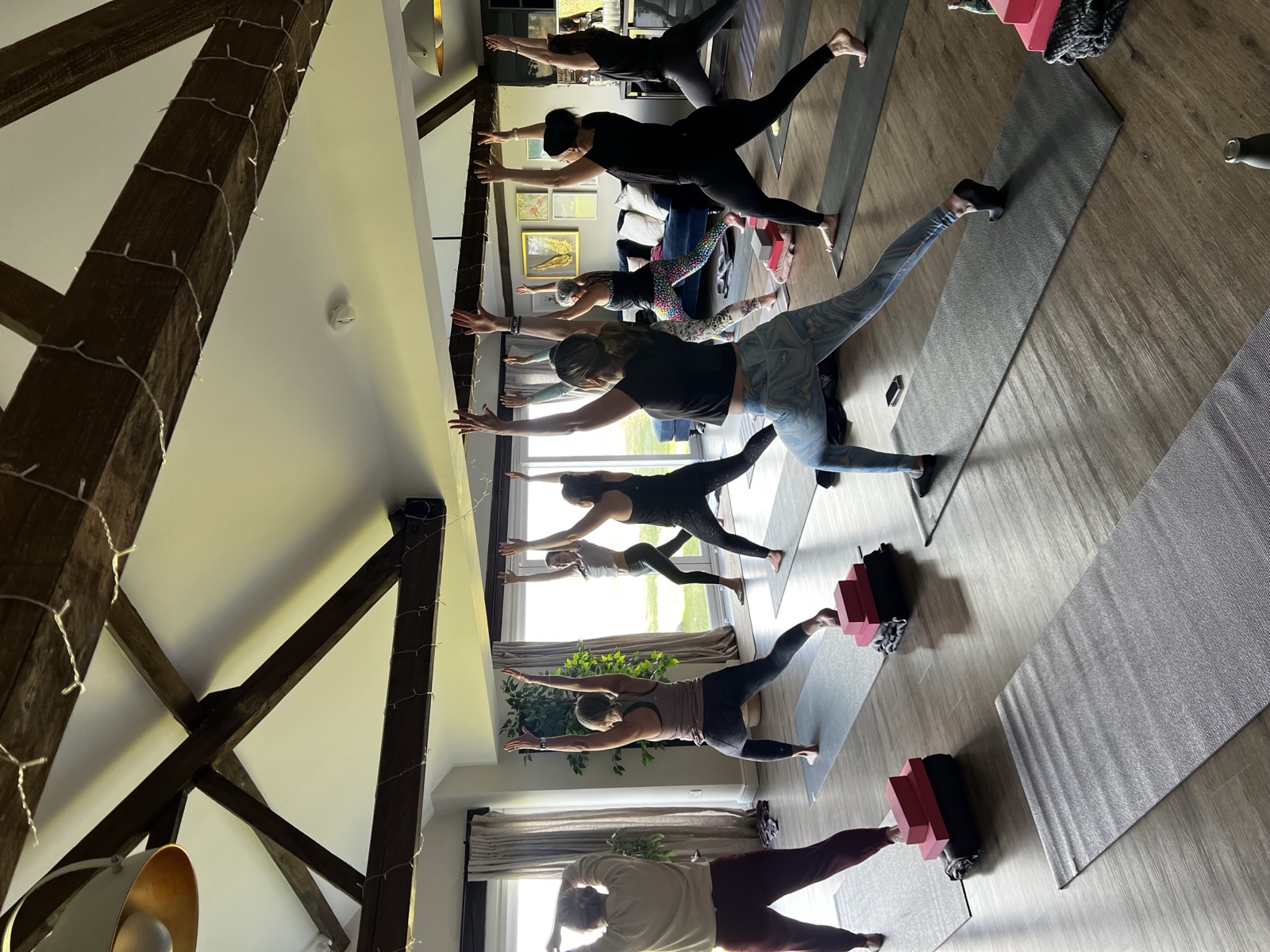 Outdoor yoga session in nature