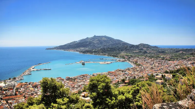 A view of the island of Zakynthos
