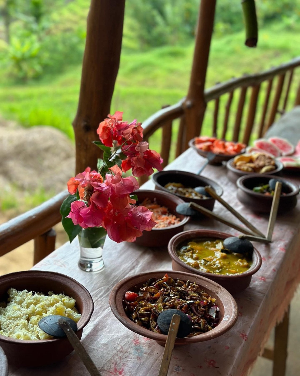 Authentic Sri Lankan curry lunch