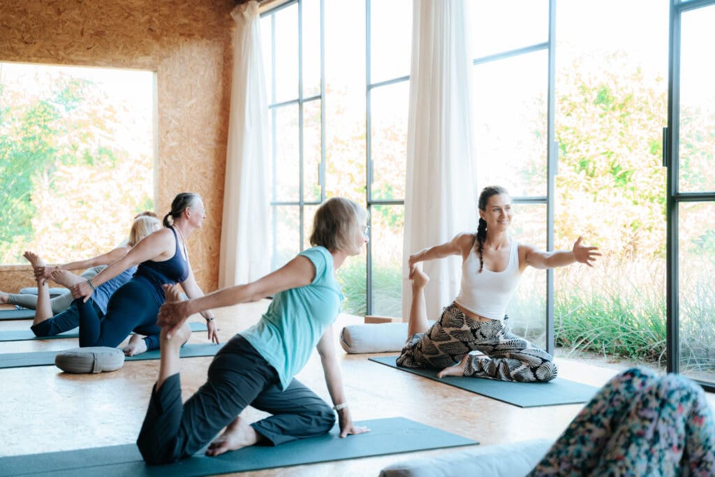 Katie Taking Yoga Class in Portugal 