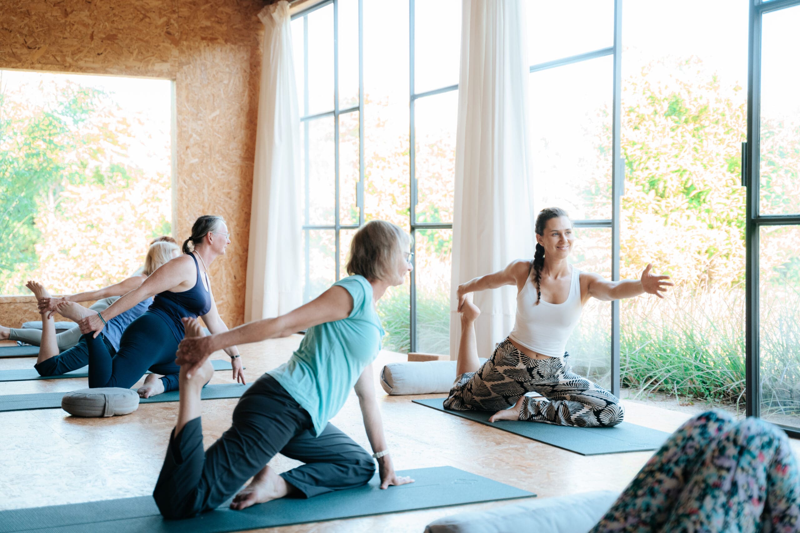 Katie Taking Yoga Class in Portugal